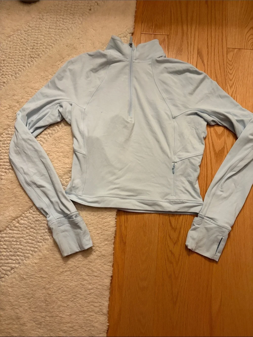 lululemon athletica Light Blue Half-Zip Performance Pullover